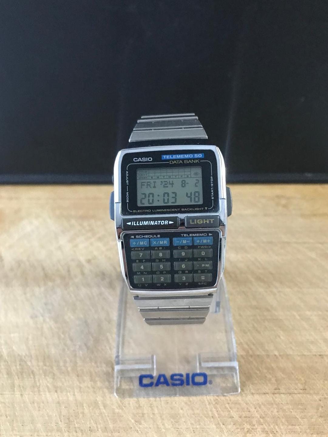 Vintage CASIO 1985 Dbc 630 telememo data Bank memory gift 80s calculator rare remote seiko tissot time Display gift Watches b rthday Gift Etsy