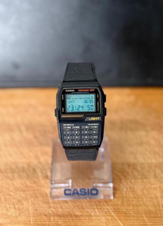 Vintage CASİO DBC-810/calculator/hours/data bank/… - image 1