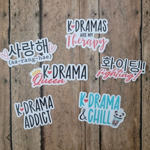 Paquete de 6 pegatinas K-Drama, Pegatina K-drama, Pegatinas de drama coreano, Drama de Corea, Romance coreano, Pegatinas coreanas, Kpop, BTS, Blackpink, Coreano