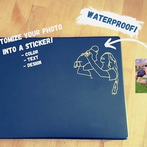 Custom photo sticker, personalized sticker, waterproof photo sticker, custom vinyl decal, photo gifts, cheap mother&#39;s day gift