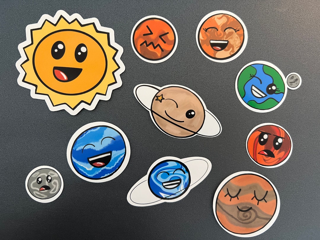 Solar System Sticker Pack Etsy