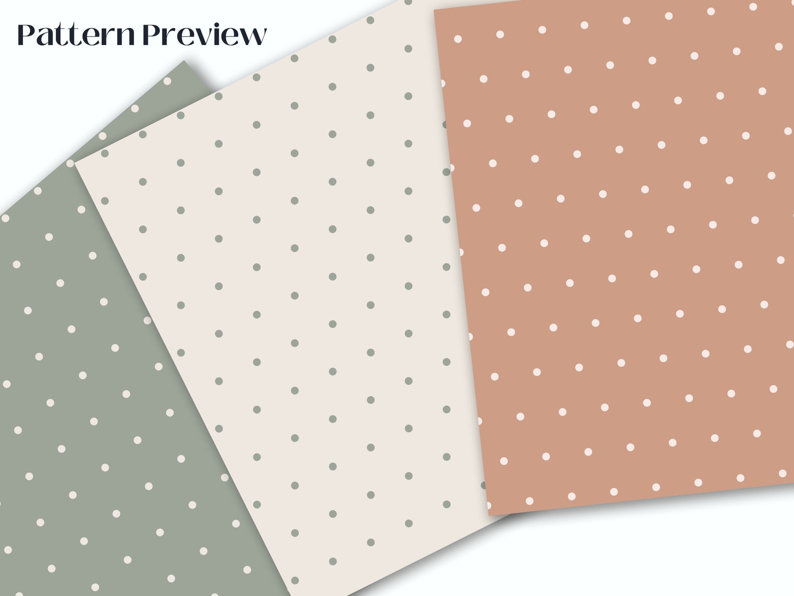 Neutral Polka Dot Seamless Patterns: Muted Colors (set of 12) (digital ...