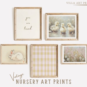 Pastel Nursery Decor  Baby Girl Yellow Nursery Wall Art   Wildflower Nursery  Girls Bedroom Prints  Duck Nursery Printable  DIGITAL DOWNLOAD
