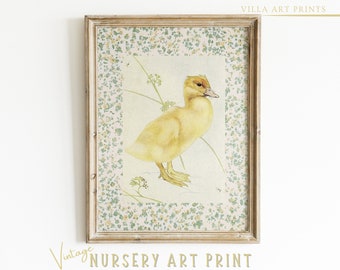 Farmhouse Nursery Wall Décor  Vintage Duck Print   Neutral Nursery Décor   Cottage Core Country Nursery Décor Printable   DIGITAL DOWNLOAD