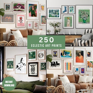 Maximalist Gallery Wall Art  250 Eclectic Prints Bundle  Printable Wall Art Mega Bundle  Vintage Eclectic Gallery Wall Set  DIGITAL DOWNLOAD