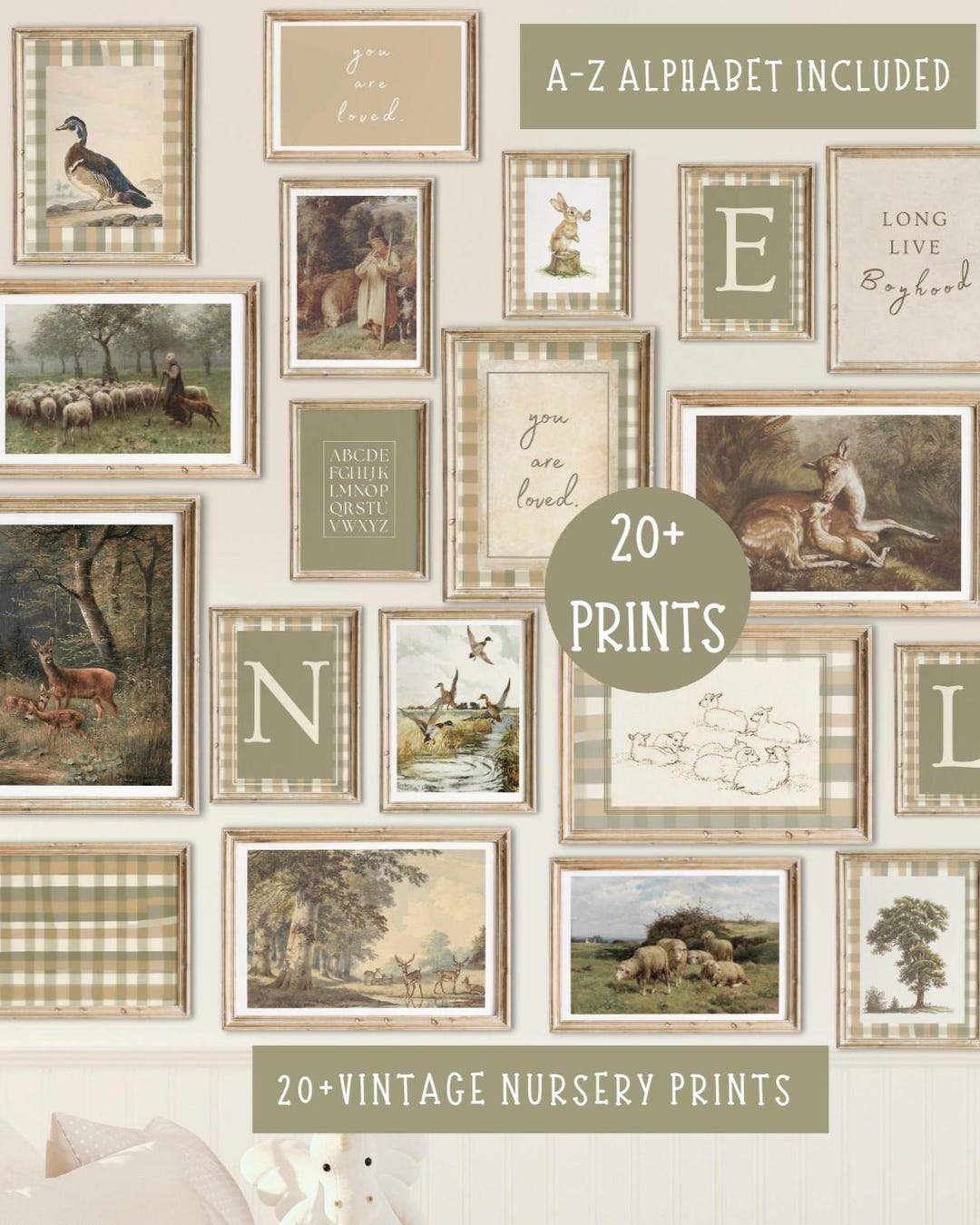 Vintage Animal Nursery Prints: Woodland Nursery Wall Art Vintage Boy ...