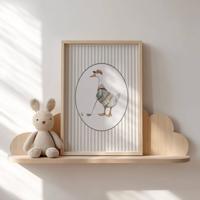 Vintage Golf Nursery Prints Silly Goose Golf Nursery Gallery Wall Art ...