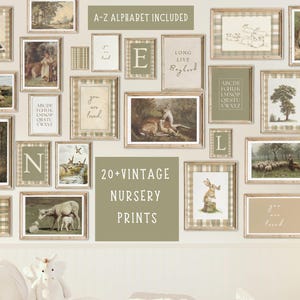 Vintage Nursery Wall Art  Boy Room Prints  Vintage Forest Nursery Decor  Christian Nursery Art  Printable Boy Room Decor   DIGITAL DOWNLOAD