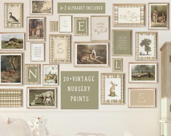 Vintage Nursery Wall Art  Boy Room Prints  Vintage Forest Nursery Decor  Christian Nursery Art  Printable Boy Room Decor   DIGITAL DOWNLOAD