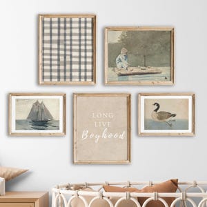 Vintage Coastal Boy Nursery Prints   Farmhouse Nursery Wall Art  Neutral Boy Room Decor  Blue Nursery Decor DIGITAL DOWNLOAD
