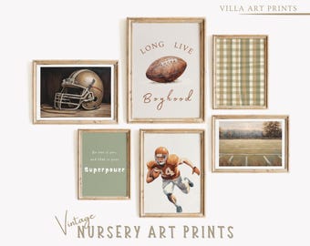 Football Prints Boys Room  Vintage Boy Nursery Wall Art  Sport Nursery Paintings  Neutral Boy Room Decor  Nursery Quote DIGITAL DOWNLOAD