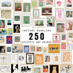 250 ECLECTIC GALLERY WALL Mega Bundle  Vintage Eclectic Printable Wall Art   Maximalist Wall Decoration   Vintage Bundle  Gallery Wall Set