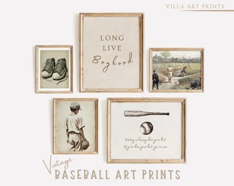 Baseball Print  Vintage Boy Room Wall Art  Sport Nursery Art Prints  Neutral Boy Room Decor  Nursery Quote Print  DIGITAL DOWNLOAD