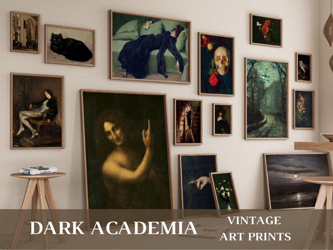 Moody Wall Art Dark Academia Vintage Prints Gothic Wall Décor Dark ...