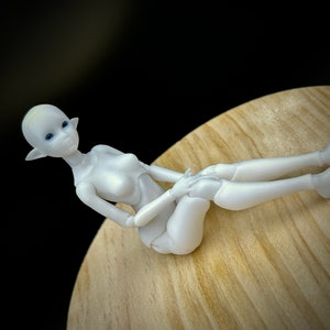 Ball Jointed Doll Elf girl, BJD Doll Female with eyes 1/12, 1/16, 1/8, BJD girl with elven ears, BJD girl with elven ears