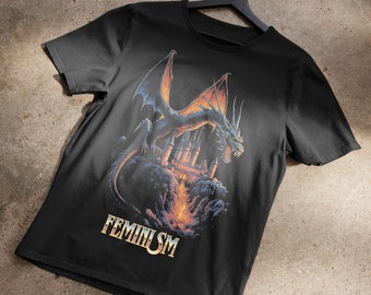 T-shirt Femminismo Dragon Fantasy