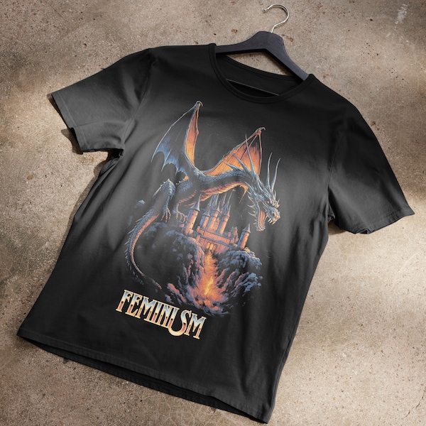 Feminismus Drache Fantasy T-Shirt