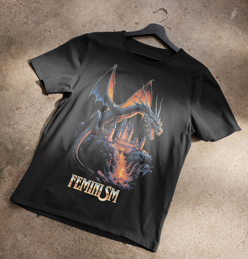 T-shirt Féminisme Dragon Fantasy image 1
