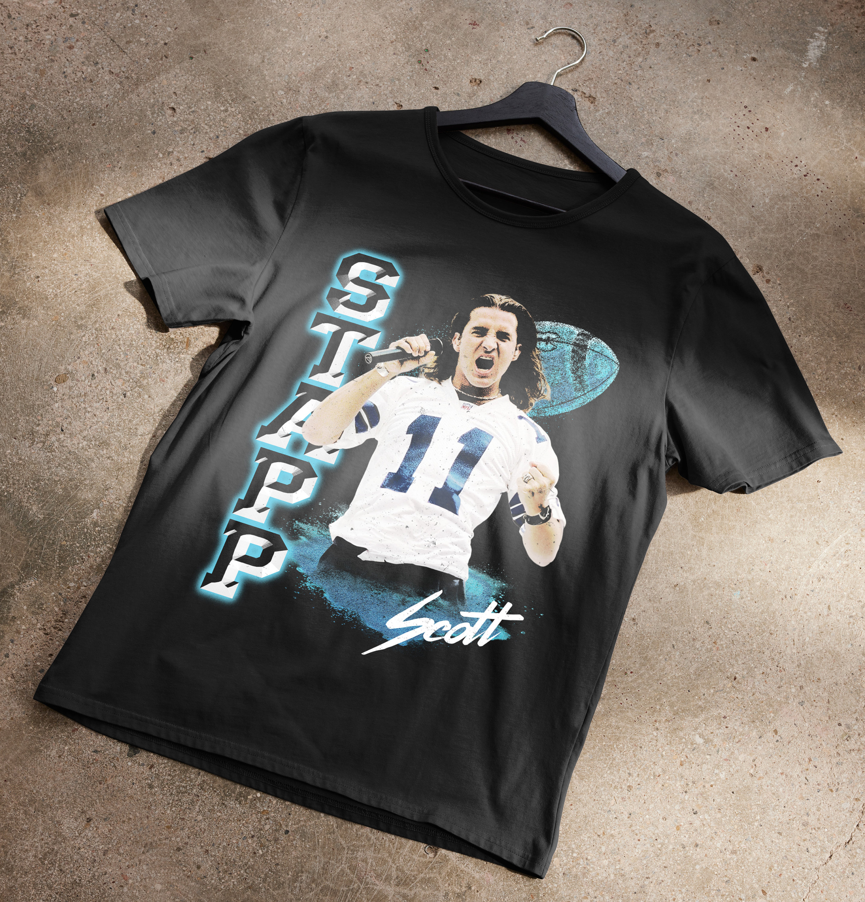 Scott Stapp Dallas Cowboys Thanksgiving Day Performance 90s Football T Shirt