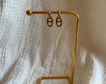 Stainless steel marine mesh earrings