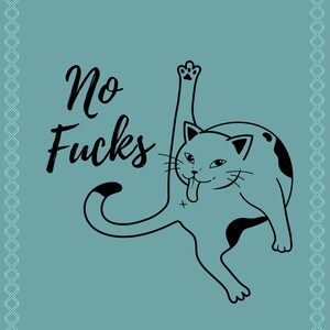 No F*cks Cat 8x10