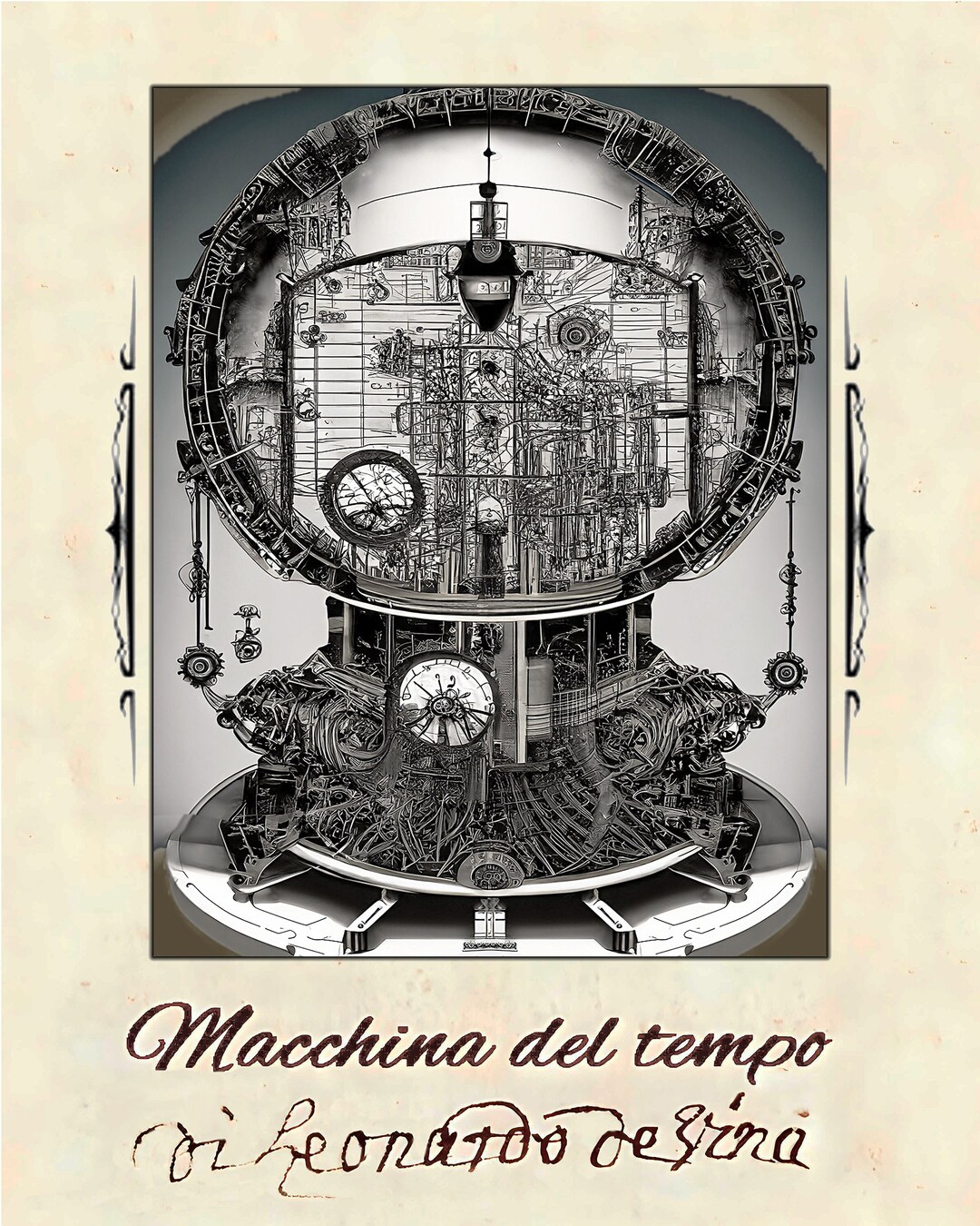 Davinci Time Machine 004 - Giclee Art Print. - Etsy