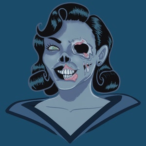 Leuke, enge pin-up zombiesticker