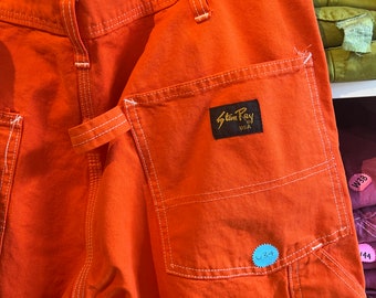 1950s Vintage US Army Military Khakis 50s Button Fly Tan Cotton