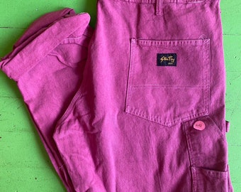 Raspberry Purple-Pink Stan Ray Workwear Pants 38" waist