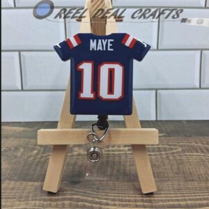 Sporttröja Badge Rulle Drake Maye Patriots Fotbollsinspirerad Medicinsk Sjuksköterska Kontor Infällbar ID-hållare bild 9