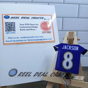 Bobine d'insigne de maillot de sport Lamar Jackson Baltimore, inspiré du football, porte-carte d'identité rétractable pour bureau d'infirmières médicales