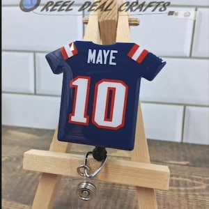 Sporttröja Badge Rulle Drake Maye Patriots Fotbollsinspirerad Medicinsk Sjuksköterska Kontor Infällbar ID-hållare bild 5