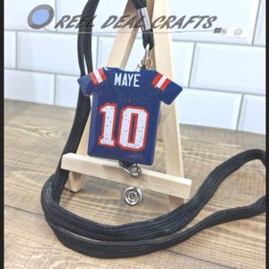 Sporttröja Badge Rulle Drake Maye Patriots Fotbollsinspirerad Medicinsk Sjuksköterska Kontor Infällbar ID-hållare bild 6