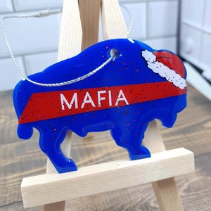 Bills Mafia style sports Football Holiday Christmas Tree Ornament