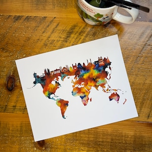 The Halsey Map Print - Ein ChesedCo Aquarell Giclée-Kunstdruck