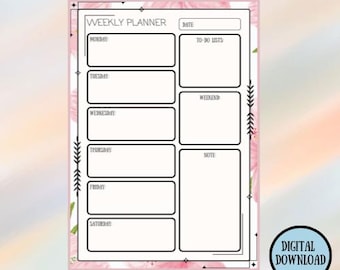 Planejador semanal divertido de primavera