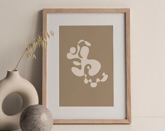 Stampa artistica astratta da parete / Poster minimalista neutro (Download digitale)