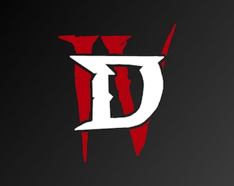 Diablo 4 Logo Sticker, Car Decal, Diablo IV Sticker, Diablo 4 Decal, Gamer gift, Bumper Sticker, Laptop, Tumbler, Window, Vinyl.