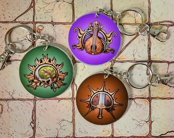 Baldur’s Gate 3 Keychain – BG3 Acrylic Charm for Gamers – DND Gift for Dungeon Masters – RPG Gaming Bag Accessory – Geeky Key Ring