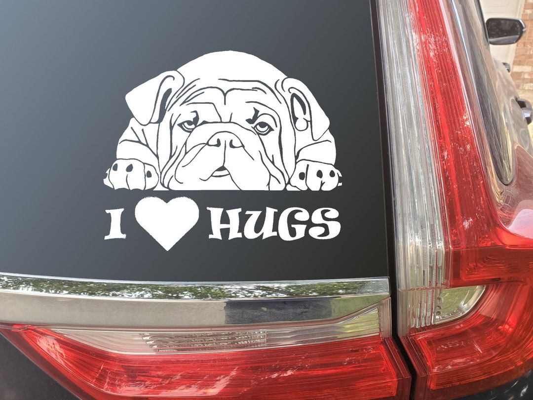 English Bulldog Decal, Car Decal, Car Sticker, Bumper Sticker, Laptop