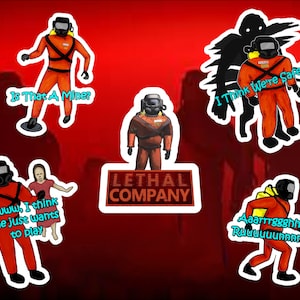 Lethal Company Waterproof Stickers PC Laptop Phone Notebook Gamer Gift Decoration