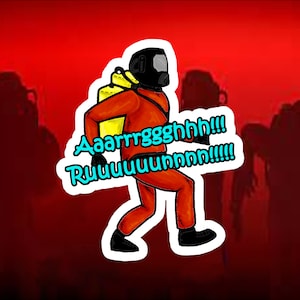 Lethal Company &quot;Aargh!Run!&quot; Waterproof Sticker PC Laptop Phone Notebook Gamer Gift Decoration