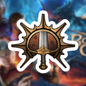 Baldurs Gate 3 Fighter Class Waterproof Sticker PC Laptop Phone Notebook Gamer Gift Decoration