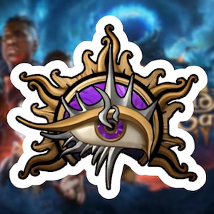 Baldurs Gate 3 Warlock Class Waterproof Sticker PC Laptop Phone Notebook Gamer Gift Decoration