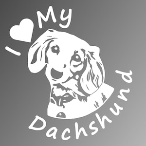 Dachshund Decal, Wiener, Doxie, Sausage Dog, Weenie, Car Decal, Car Sticker, Bumper Sticker, Laptop, Tumbler, Window, Fridge, Vinyl.