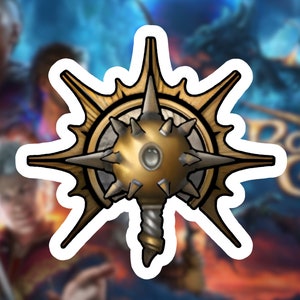Baldurs Gate 3 Cleric Class Waterproof Sticker PC Laptop Phone Notebook Gamer Gift Decoration