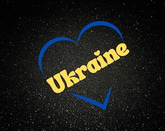 Adesivo per auto ucraino Io sto con l'Ucraina Supporto ucraino due colori