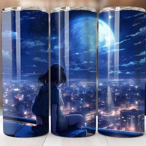 Anime &#39;Me and the City&#39; 20 oz Sublimation Tumbler Wrap Design, Téléchargement numérique instantané, Conception de gobelet à sublimation droite et effilée