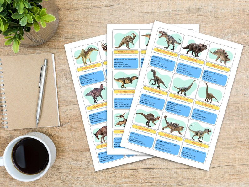 27 Dinosaurs | Printable Educational Cards | Fun and Engaging Learning ...