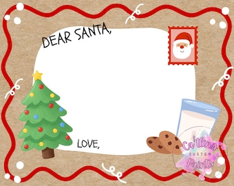 Hand-painted Santa Letter 16X20in banner: Personalized Christmas Banner and Event Decor